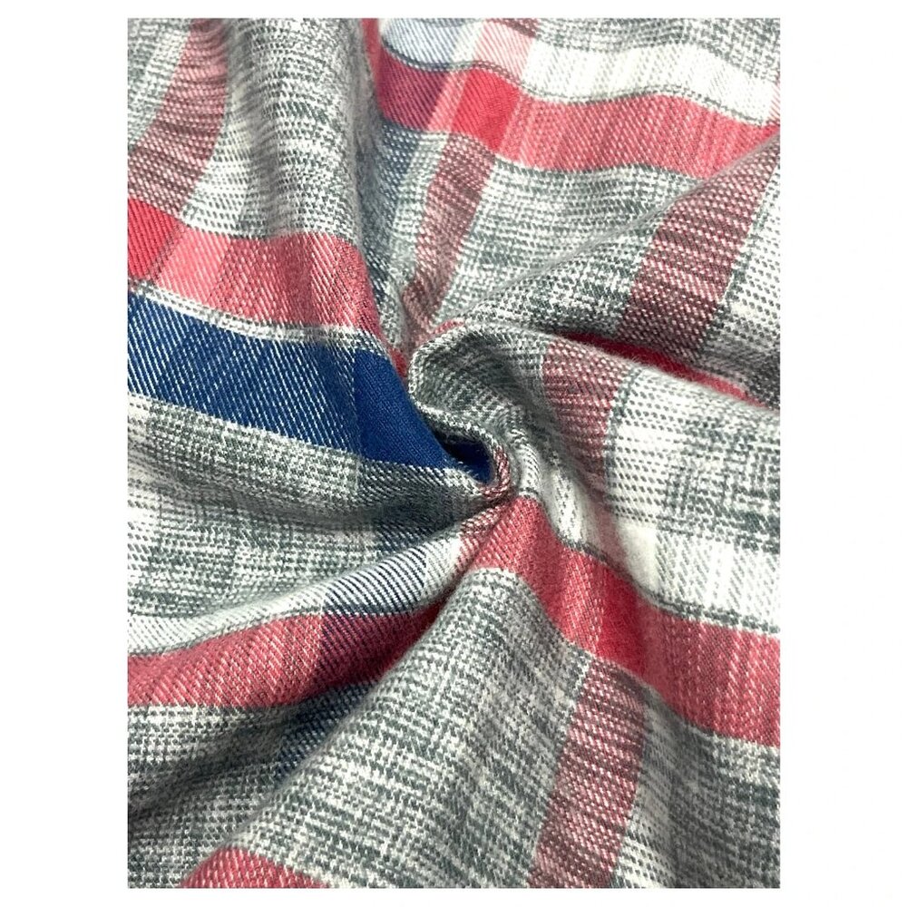 Tommy Bahama Canyon Beach Bonfire Plaid Flannel Shirt Men’s Small Carbon Grey - Picture 4 of 7